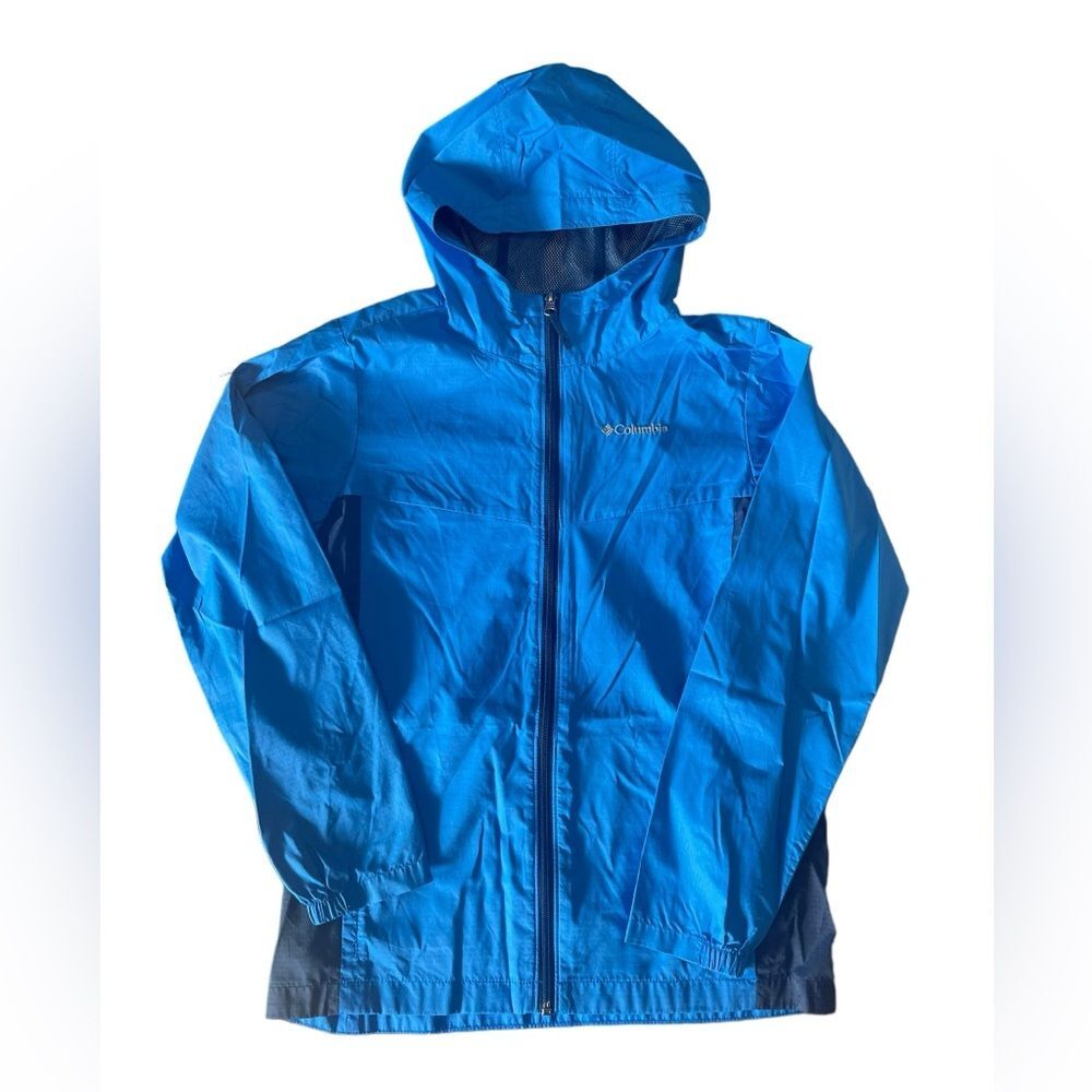 Columbia Bright Blue Windbreaker Jacket Kids Size Large 14 or 16